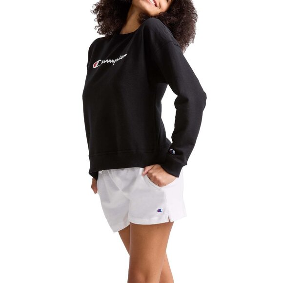 Champion Women's Powerblend Relaxed Crew Size L Black MSRP $55 - Picture 2 of 6